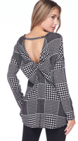 HOUNDSTOOTH KNOT TOP