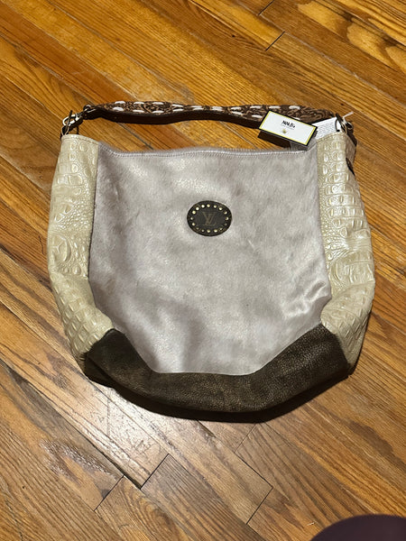 GENUINE COWHIDE UPCYCLED LV GIANT TOTE