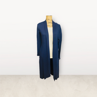 NAVY LONG CARDIGAN DUSTER WITH POCKETS